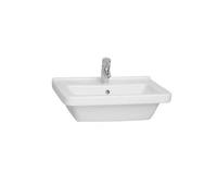 Vitra Square 1 Tap Hole Semi-Recessed Wash Basin 550mm White (Basin Only)