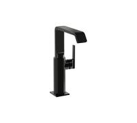 VitrA Suit Tall Basin Mixer (Side Handle) - Gloss Black Finish: Gloss Black