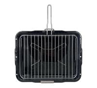 Vitreous Enamel Oven Grill Pan with Rack & Removable Handle, 38.7 x 30cm, Universal Tray (Stoves 012635666)