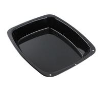 SPARES2GO Large Deep Sided Non-Stick Vitreous Enamel Roasting Tin Oven Baking Tray Pan (37cm x 32cm x 6cm)