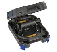 Vitrex Vacuum Suction Cup lifts and positions large tiles with 110kg holding power on smooth, non-porous surfaces. Features pump-action with safety indicator and anti-slip grip for secure handling.