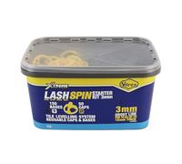 Vitrex LASHSK3 LASHSPIN Tile Levelling Starter Kit - Spin Caps & Bases for 3mm Grout Lines - Fast, Precise Tile Alignment for Walls & Floors