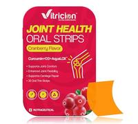 Vitricion Joint Health Oral Strips | 30 Oral Strips | Curcumin, Vitamin D3, AquaLOX | Supports Joint Comfort & Flexibility | Cranberry Flavour | Fast Dissolving Supplement Strips, No Water Needed
