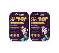 Vitricion Pet Calming Oral Strips for Dogs & Cats - 60 Fast-Acting Oral Strips | Chamomile & Melatonin | Reduce Stress for Travel, Fireworks and Separation Anxiety | Non-Drowsy | Blueberry Mint