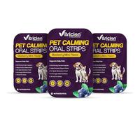 Vitricion Pet Calming Oral Strips for Dogs & Cats - 90 Fast-Acting Oral Strips | Chamomile & Melatonin | Reduce Stress for Travel, Fireworks and Separation Anxiety | Non-Drowsy | Blueberry Mint