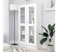 Vitrine Cabinet Book Stand Rack Cupboard Highboard Engineered Wood vidaXL