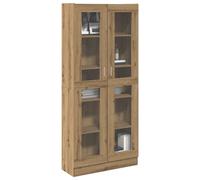 Vitrine Cabinet Book Stand Rack Cupboard Highboard Engineered Wood vidaXL