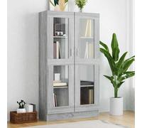 Vitrine Cabinet Book Stand Rack Cupboard Highboard Engineered Wood vidaXL