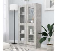 Vitrine Cabinet Book Stand Rack Cupboard Highboard Engineered Wood vidaXL