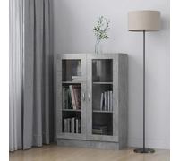 vidaXL Vitrine Cabinet Concrete Grey 82.5x30.5x115 cm Engineered Wood