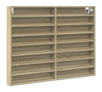 (sonoma oak, 100 x 8.5 x 75 cm) vidaXL Vitrine Cabinet Wall Mounted Cabinet Floating Cabinet Engineered Wood
