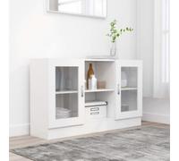 Vidaxl Vitrine Cabinet White 120X30.5X70 Cm Engineered Wood