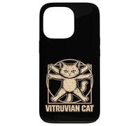 Vitruvian Cat Art Feline Anatomy Funny Kitty Lover Case for iPhone 13 Pro