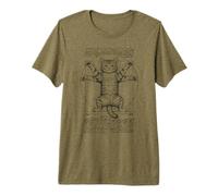 Vitruvian Man Cat Lover Funny Leonardo Da Vinci Tabby Cats Premium T-Shirt