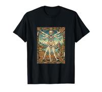 Vitruvian Man Da Vinci Geometry Science Dark Academia T-Shirt