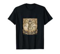 Vitruvian Man Da Vinci Geometry Science Dark Academia T-Shirt