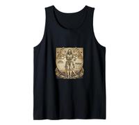Vitruvian Man Da Vinci Geometry Science Dark Academia Tank Top