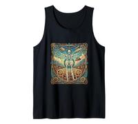 Vitruvian Man Da Vinci Geometry Science Dark Academia Tank Top