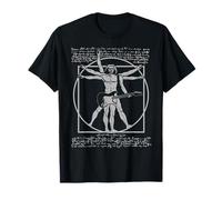 Vitruvian Man Guitarist Rock Star- Leonardo Da Vinci Guitar T-Shirt