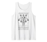 Vitruvian Man Gym Workout Leonardo Da Vinci Kettlebell Lift Tank Top