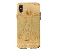 Vitruvian Man Leonardo Da Vinci Renaissance Fitness Vintage Case for iPhone X/XS