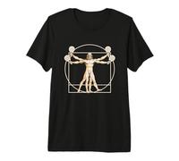 Vitruvian Padel Player Da Vinci Court Racket Sports Art Premium T-Shirt