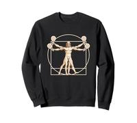 Vitruvian Padel Player Da Vinci Court Racket Sports Art Sweatshirt