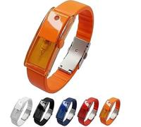 Vitrywei Fragrance Atomizer Bracelet,Refillable Perfume & Essential Oil Diffuser Wristband,Suitable for All Perfumes,Adjustable Wristband for Men & Women,Valentine's Day Gifts (Orange)