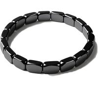 Vitrywei Hematite Bracelet Men,Natural HEmatite Stretch Bracelet,Hematite Bracelet for Men Reclaim Your Confidence,Male Energy Inspirational Gift Jewelry,Gift for Dad, Husband, Boyfriend (Style 2)