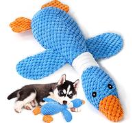 Vitscan Upgraded Goose Indestructible Dog Toys for Aggressive Chewers Small Medium Large Breed, Crinkle Squeaky Dog Toys Plush Dog Toy Puppy Chew Toys for Teething, Duck Interactive Dog Puppy Toys