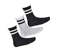 vitsocks Men's Sports 85% BAMBOO Crew Tennis Socks (3 PAIRS) Striped & Plain Thin Athletic American Tube Skate, multipack 2, 9.5-12