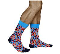 vitsocks Mens Womens Geometric Design Funky Novelty Socks, Soft Breathable Cotton, Unisex Sizes, diamonds: multicoloured, 6-9