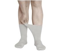 vitsocks Women's Extra Wide Top Loose Fitting Diabetic Socks (3 PAIRS) Non Binding for Swollen Ankles Ladies Diabetes Feet Cotton Rich, light grey, UK size 2.5-5.5