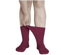 vitsocks Women's Extra Wide Top Loose Fitting Diabetic Socks (3 PAIRS) Non Elastic Swollen Feet Ankles Legs Diabetes Cotton, wine red, 2.5-5.5 uk