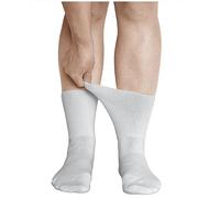 vitsocks Women's Extra Wide Top Loose Fitting Diabetic Socks (3 PAIRS) Non Elastic Swollen Feet Ankles Legs Diabetes Cotton, white, 2.5-5.5 uk