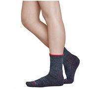 vitsocks Women's Outdoor Hiking Walking MERINO WOOL Thick Boot Socks, Ladies Anti-Blister Cushioned Warm Wicking Camping Cycling, grey-burgundy, 6-8 uk