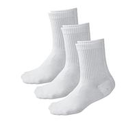 vitsocks Women's Sports 85% BAMBOO Crew Tennis Socks (3 PAIRS) Striped & Plain Thin Athletic American Tube Skate, white, 6-8
