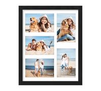 Vittanly 11x14 Collage Picture Frame, Displays 5Pcs 4x6 Pictures with Mat or 1Pcs 11x14 without Mat for Wall Mounting, Picture Frames Collage Wall Decor in Black, 1 Pack