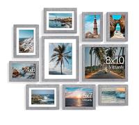 Vittanly Photo Frame Collage Wall Decor Gallery Frame Set for Wall Mounted or Tabletop Display Various Sizes Including 2 Pieces 8x10 5x7 4x6 Inch