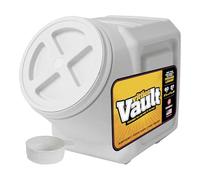 Vittles Vault Traditional Pet Food Storage Container For Dog Kibbles/Bird Seed/Oatmeal/Rice/Flour/Cereal, BPA Free Plastic, Sealed Airtight For Cat Food, Up To 60 lb, Made in USA, With Scoop, Gray