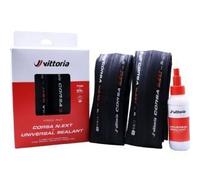 Vittoria Corsa N.ext TLR Twin Pack Tyre With Sealant - Black - 700 x 2
