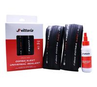 Vittoria Corsa N.ext TLR Twin Pack Tyre With Sealant - Black - 700 x 2