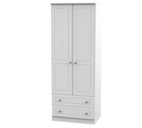Lancaster 2 Door 2 Drawer Wardrobe (Ready Assembled) Ready Assembled 2 U Grey One Size