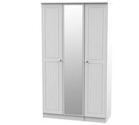 Ready Assembled 2 U Lancaster Tall Triple Mirror Wardrobe (Ready Assembled) in Grey Ready Assembled 2 U Grey