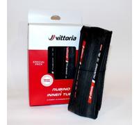 Vittoria Rubino V Folding 700c Road Bike Tyres Twin Pack with 2 x Innertubes Full Black