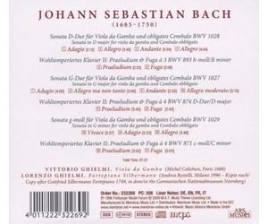 Vittorio Ghielmi Ghielmi - Bach: Sonatas For Viola Da Gam