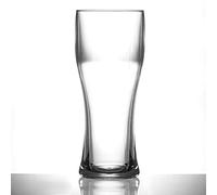 Vitually Unbreakable Heavyweight Plastic Pilsner Pint Glass, CE Stamped, Pack of 4