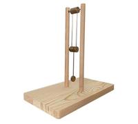 Vituord Chaotic Double Pendulum Decoration, Wooden Kinetic Energy Sculpture, Base Size 30×16cm, Desk Ornament, DIY Assembly, for Office Home, Stress Relief
