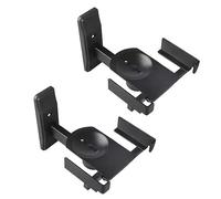Vituord Wall Mounts Speaker Stand, 1 Pair Bookshelf Speaker Mounting Bracket, Side Clamping 180° Swivel & 15° Tilt, Load-bearing Max 20kg, for Computer Speakers