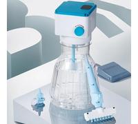 Vituord Waste Liquid Recycler, 2L Liquid Recycler Vacuum Aspirator, with 3 Pcs Long/Short/8 Rows Aspiration Head, Foot Pedal/knob Control, Rechargeable, for Lab Teaching
